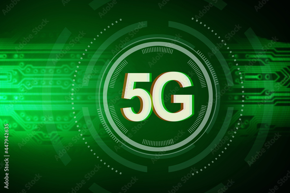 Aufkleber 2d rendering 5g network 5g connection