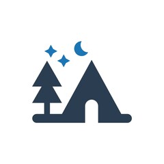 Camping outdoor icon