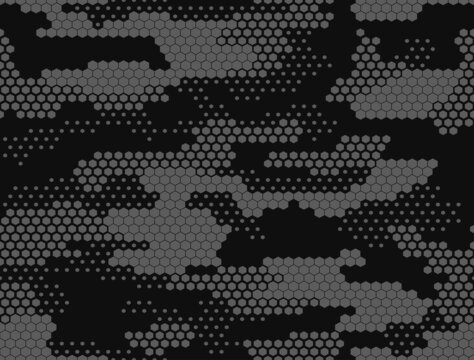 Abstract Camouflage Gray Digital Vector Background. Stylish Texture. EPS