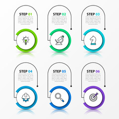 Infographic design template. Creative concept with 6 steps