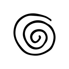 Spiral spring. Hand drawn in doodle style spiral illustration vector. Flexible coils, wire springs and metal coil spirals silhouette. Isolated.