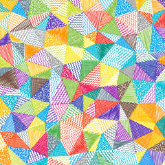 Low poly sketch background. Appealing square pattern. Artistic abstract background. Vector illustration.