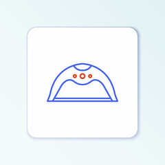 Line Manicure lamp icon isolated on white background. UV lamp for nail polish drying. Colorful outline concept. Vector