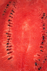background of sliced ​​ripe watermelon