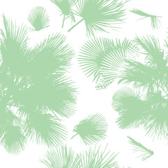 Fototapeta na wymiar Seamless background palm leaves. vector illustration