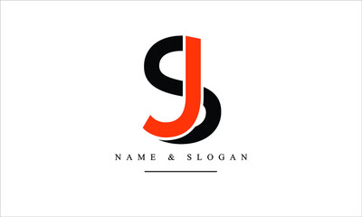 SJ, JS, S, J abstract letters logo monogram