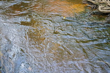 Close up of rippled water in a river
