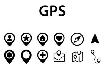 icons set  gps