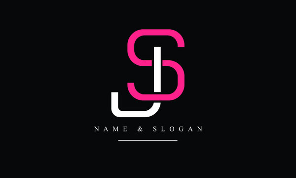 SJ, JS, S, J abstract letters logo monogram