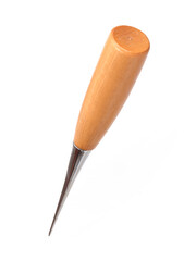Stitching sharp awl isolated on white background