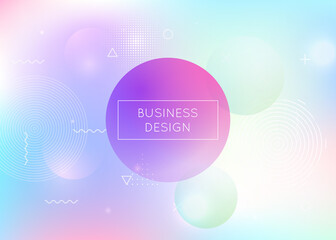 Digital Shape. Hologram Background. Motion Dots. Purple Round Presentation. Magic Poster. Geometric Fluid. Shiny Multicolor Elements. Vibrant Flyer. Blue Digital Shape
