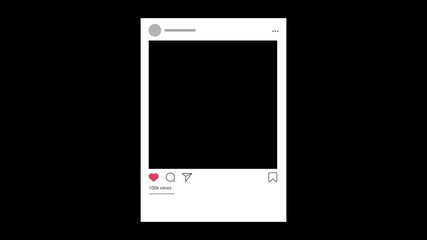 Social media profile frame in motion graphics animation