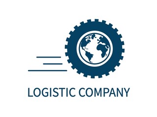 Logistics and transportation. Delivery of goods around the globe. Vector illustrator.