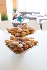 Madeleine Cakes Dusted with Sugar