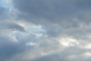 Wolken Himmel am späten Nachmittag mit überwiegender Bewölkung