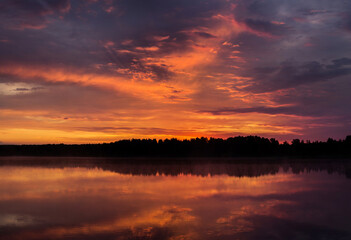 fabulously beautiful sunrise on the lake
