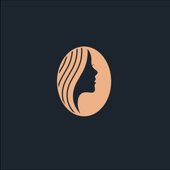 beauty hair queen logo design