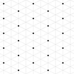 Seamless vector pattern.  Minimal geometric tiles texture with triangles and dots. Black and white design background.