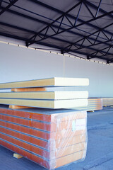 Construction sandwich Panels on Site ready to assemble, prefabricated insulation sheet