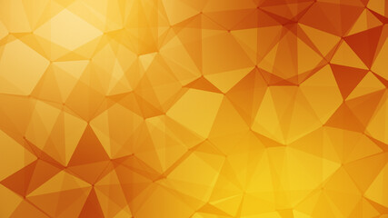 Golden, dark and light triangular gradient background, low poly, futuristic and corporate design template, 3D Illustration. Geometric Plexus backdrop.