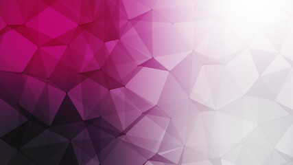 Magenta, dark and light triangular gradient background, low poly, futuristic and corporate design template, 3D Illustration. Geometric Plexus backdrop.