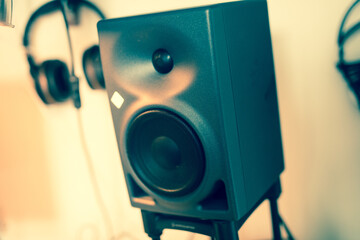 Audio speaker monitor recording studio
