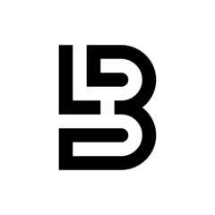 Letter BL LB logo design