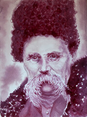 Taras Shevchenko ukrainian writer and poet - obrazy, fototapety, plakaty