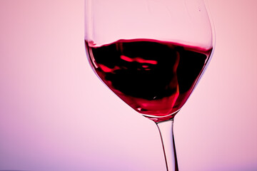 Premium red wine in crystal glass, alcohol drink and luxury aperitif, oenology and viticulture...