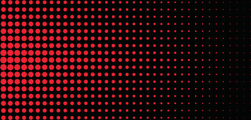 Abstract red black halftone banner background