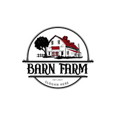 Fototapeta premium Barn Farm Logo