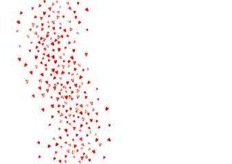 Valentines day heart with red glitter sparkles. February 14th day. Vector confetti for valentines day heart template. Grunge hand drawn texture. Love theme for poster, gift certificate, banner.