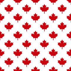 Maple leaf seamless pattern for background, fabric motif, or wallpaper