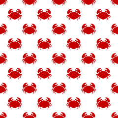 seamless pattern crab for background, gift wrapping, greeting cards, fabric motifs or sea food restaurant decorations © Agus