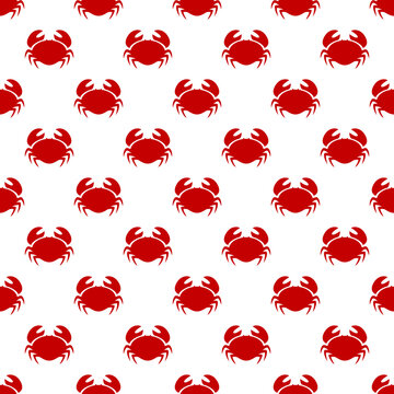 seamless pattern crab for background, gift wrapping, greeting cards, fabric motifs or sea food restaurant decorations