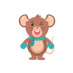 Obraz na płótnie Canvas Set cute mice character, mouse cartoon animal.