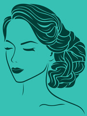 Woman with fluffy hair