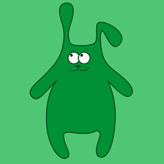 Thick Easter rabbit in green