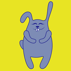 Thick Easter blue rabbit