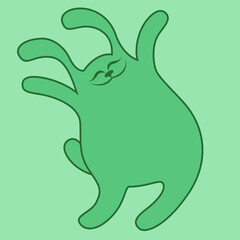 Thick Easter rabbit in turquoise