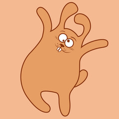 Thick Easter rabbit in beige