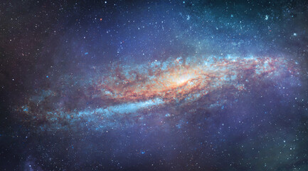 Milky way. Andromeda. Far galaxy and nebula. Sci-fi space wallpaper. Elements of this image furnished by NASA