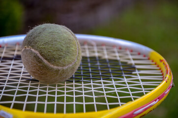 Fototapeta tennis racket and ball obraz