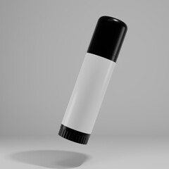 lipstick black bottle with blank label for mockup 