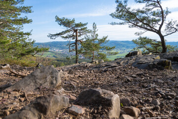 Devil's pulpit at protected area Brdy (CHKO Brdy), Czech republic