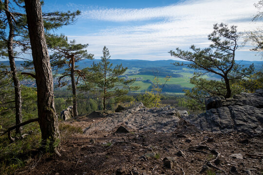 Devil's pulpit at protected area Brdy (CHKO Brdy), Czech republic