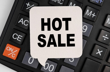 There is a white plate on the calculator with the inscription - HOT SALE