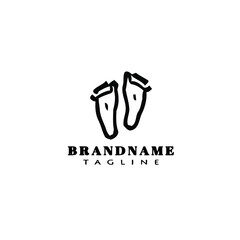 footprint cartoon logo icon design vector illustration