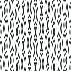 Vector seamless pattern. Swirling lines on white background