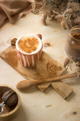 Turkish salep and cinnamon